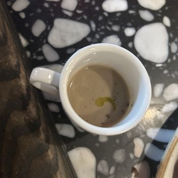 Pizza Studio Tamaki - Mushroom Soup amuse-bouche - Pizza Near Me - New York, New York Pizza Studio Tamaki - Mushroom Soup amuse-bouche - Pizza Near Me - New York, New York