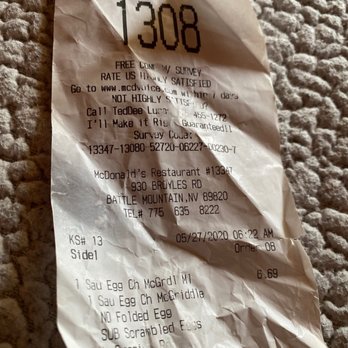 McDonald's - the receipt for the restaurant - Burgers Near Me - Battle Mountain, Nevada McDonald's - the receipt for the restaurant - Burgers Near Me - Battle Mountain, Nevada