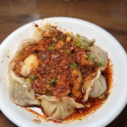 Sizzling chili dumplings