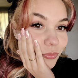 Bougie Beauty - Anime styled wet lash set and coquette style nails