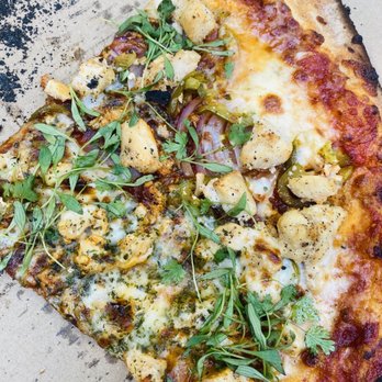 Hand Fire Pizza - BBQ chicken (minus the pineapple)  Has a spicy kick to it which is awesome! - Pizza Near Me - Jackson, Wyoming