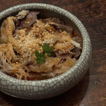 Mountain House - Stir Fried Pork Intestines, Tripes, Ears with Red Chili Peppers - Szechuan Near Me - Queens, New York Mountain House - Stir Fried Pork Intestines, Tripes, Ears with Red Chili Peppers - Szechuan Near Me - Queens, New York
