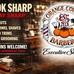 OC Barbers Executive Studio - Book today. Link in our bio.