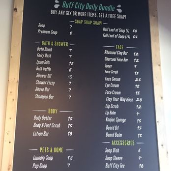 Buff City Soap - Price list - Cosmetics & Beauty Supply Near Me - Peachtree Corners, Georgia Buff City Soap - Price list - Cosmetics & Beauty Supply Near Me - Peachtree Corners, Georgia