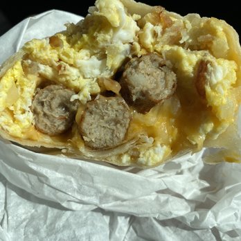 Jim's Burgers - a sausage and egg burrito - Mexican Near Me - Sioux City, Iowa