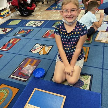 Via Verde Montessori School - My daughter Karmin showing me her number board - Child Care & Day Care Near Me - San Dimas, California Via Verde Montessori School - My daughter Karmin showing me her number board - Child Care & Day Care Near Me - San Dimas, California