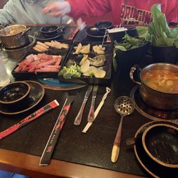 Variety of hot pot options