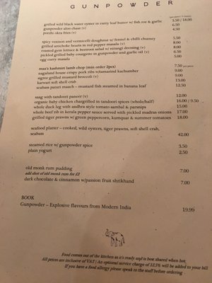 Menu photo 5 Gunpowder London, XGL