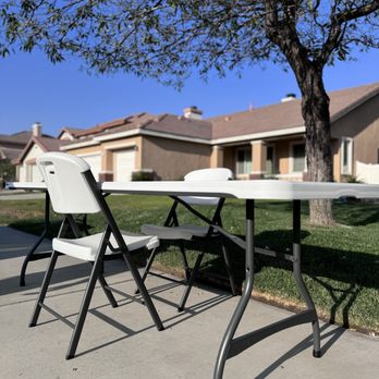 6K Party Rentals - 8 foot table/ heavy duty chairs. Ready for your event! - Party Equipment Rentals Near Me 6K Party Rentals - 8 foot table/ heavy duty chairs. Ready for your event! - Party Equipment Rentals Near Me