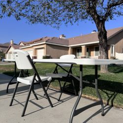6K Party Rentals - 8 foot table/ heavy duty chairs. Ready for your event!
