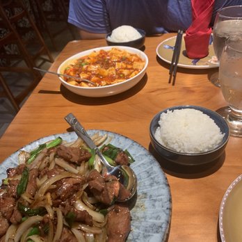 Han Palace - Mongolian beef, and mapo tofu. And white rice - Dim Sum Near Me - Washington, DC, District of Columbia