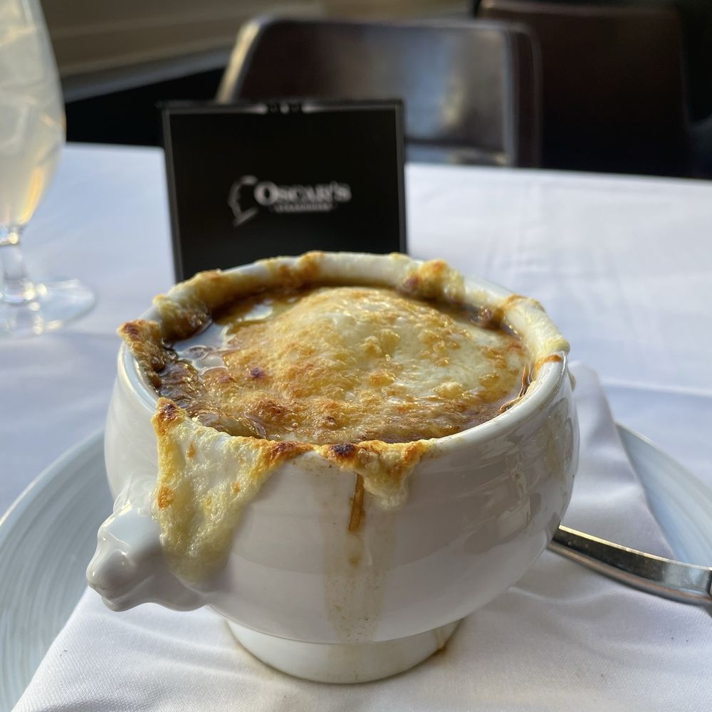 Oscar's Steakhouse - French onion soup. - Steakhouses Near Me - Las Vegas, Nevada Oscar's Steakhouse - French onion soup. - Steakhouses Near Me - Las Vegas, Nevada
