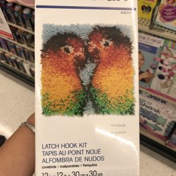 Latch hook kit. Thought this was cute. Def going back for it!