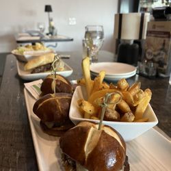 Sliders and fries