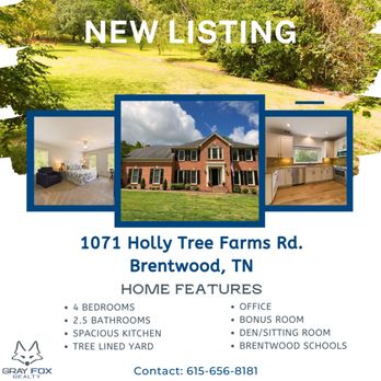 Gray Fox Realty - Marketing piece - Real Estate Services Near Me - Franklin, Tennessee Gray Fox Realty - Marketing piece - Real Estate Services Near Me - Franklin, Tennessee