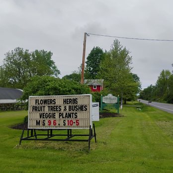 Heimiller Greenhouses - Sign at the road with hours - Nurseries & Gardening Near Me - Newfane, New York