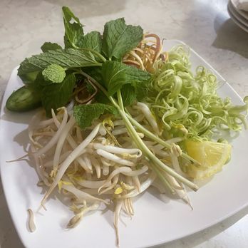 Pho Vietnam - veggies for the pho - Vietnamese Near Me - Honolulu, Hawaii
