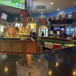 Inside Bayside Grill sitting at the bar