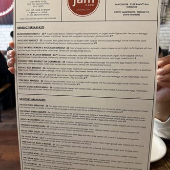 Jam Cafe on Beatty - Menu - Breakfast & Brunch Near Me - Vancouver, British Columbia