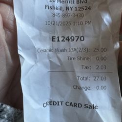 Foam & Wash Car Wash - Receipt