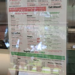 Philly's Cheesesteaks & Hoagies - Menu  08-15-2022