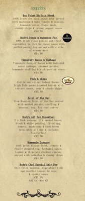Menu photo 2 Rody Bolands Bar Rathmines, D