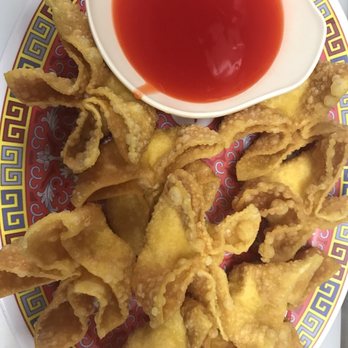 Lucky Bamboo - a plate of fried food with a bowl of ketchup - Chinese Near Me - Manitowoc, Wisconsin