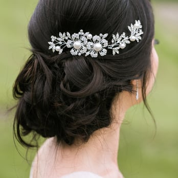 Lynn Yee Makeup - Upclose view of my up-do by the fabulous Lynn Yee. Photo credit: Jasmine Lee Photography - Makeup Artists Near Me