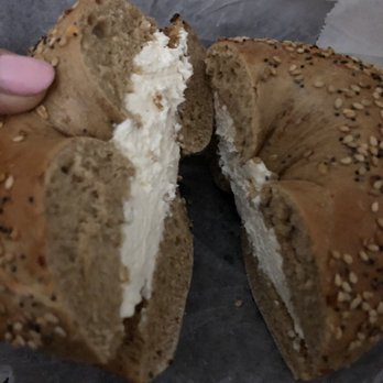 Bagels & Co. - Whole wheat everything bagel with cream cheese - Bakeries Near Me - New York, New York Bagels & Co. - Whole wheat everything bagel with cream cheese - Bakeries Near Me - New York, New York