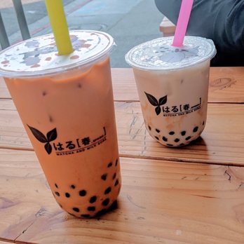 Bubble Boba - Large Thai tea and Regular sized Brown sugar vanilla milk! - Coffee & Tea Near Me - Santa Monica, California