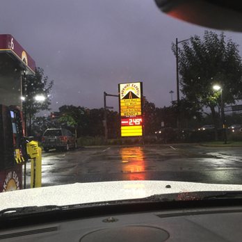 Parkway Express - a view of a gas station from the windshield of a car - Convenience Stores Near Me - Lorton, Virginia