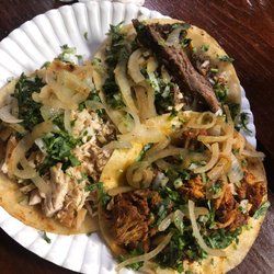 Mayos Tacos - Carnitas, chicken and beef fajita