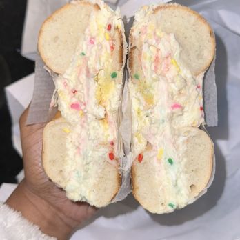 Proper Bagel - Plain bagel with birthday cake cream cheese - Bagels Near Me - Nashville, Tennessee Proper Bagel - Plain bagel with birthday cake cream cheese - Bagels Near Me - Nashville, Tennessee