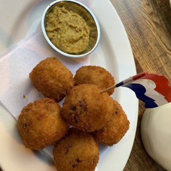 The Pantry - Bitterballen (bitter balls - filled with meat and potatoes). YUM! - Modern European Near Me - Amsterdam, New Hampshire