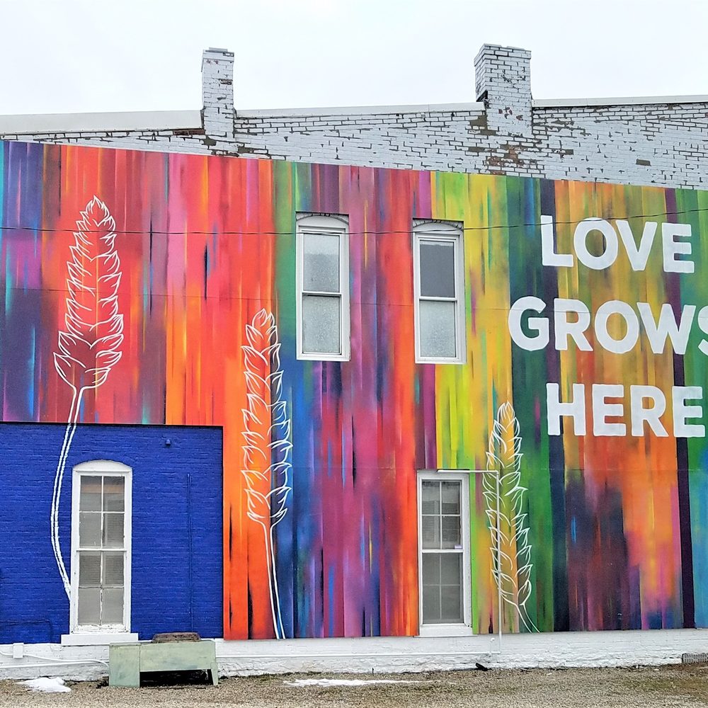 Love Grows Here - Love Grows Here by Zane Statz (2018) - Public Art Near Me - Greensburg, Indiana Love Grows Here - Love Grows Here by Zane Statz (2018) - Public Art Near Me - Greensburg, Indiana