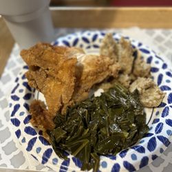 Mr. B's Soul Food - Mr b's fried chicken, greens, and dressing soooo good