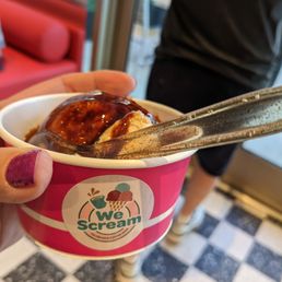 Ice cream with hot fudge Ice cream with hot fudge