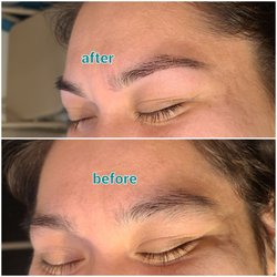 RAB Eyebrows Threading - Eyebrows before and after threading