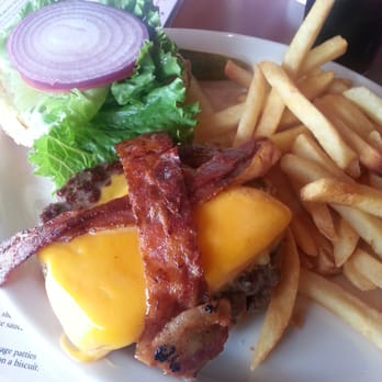 Egg Shells Restaurant - Cheddar cheeseburger with bacon and fries - Breakfast & Brunch Near Me - Lake Zurich, Illinois Egg Shells Restaurant - Cheddar cheeseburger with bacon and fries - Breakfast & Brunch Near Me - Lake Zurich, Illinois