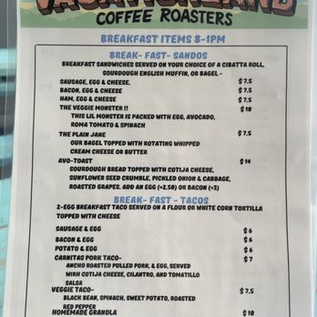 Vacationland Coffee Roasters - Breakfast menu - Coffee Roasteries Near Me - Southwest Harbor, Maine Vacationland Coffee Roasters - Breakfast menu - Coffee Roasteries Near Me - Southwest Harbor, Maine