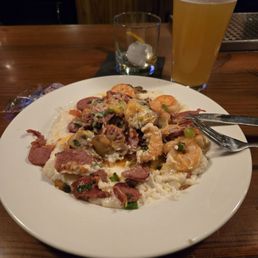 Shrimp and grits. And beer! Shrimp and grits. And beer!