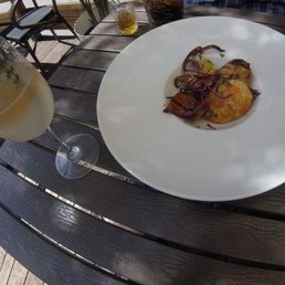 Teq Thyme drink, whisky and grilled calamari. Teq Thyme drink, whisky and grilled calamari.