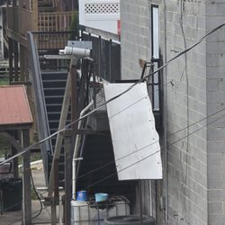 The trash disposal area, right by where they prepare your food.The wings