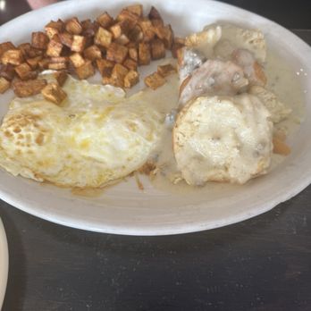 Mr C’s Fried Chicken & Waffles - Biscuits and gravy, eggs and potatoes - Southern Near Me - San Antonio, Texas