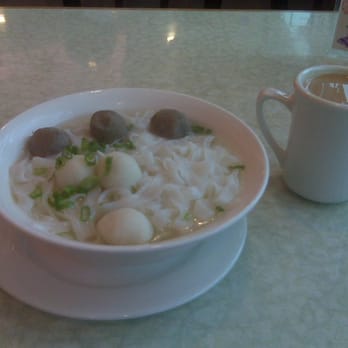 Hai Tang Cafe - My lunch - Beef and Fish Balls Noodles with Coffee - Chinese Near Me - Markham, Ontario Hai Tang Cafe - My lunch - Beef and Fish Balls Noodles with Coffee - Chinese Near Me - Markham, Ontario