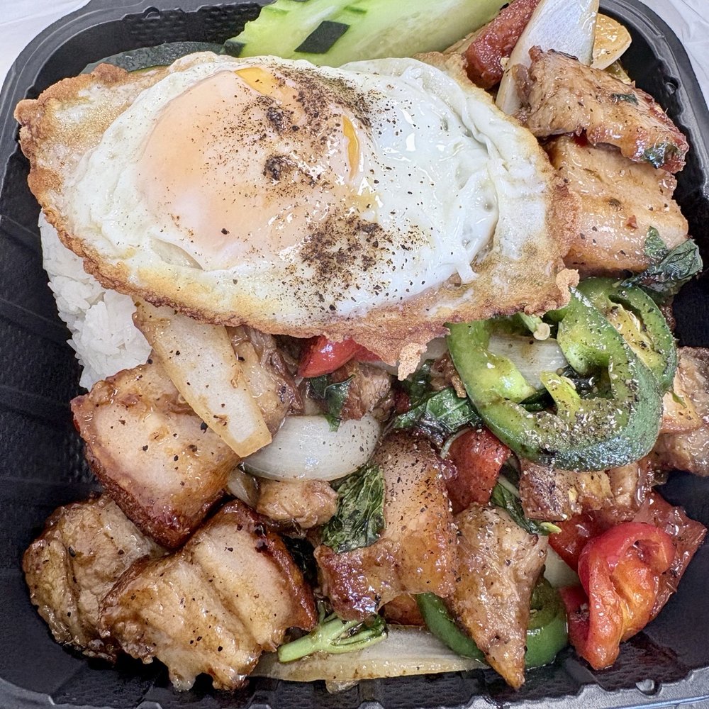 Sandy’s Chili - Pork belly Pad Kra Pao - Vietnamese Near Me - Fresno, California Sandy’s Chili - Pork belly Pad Kra Pao - Vietnamese Near Me - Fresno, California