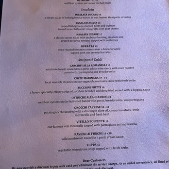 Ciro & Sal's - The first page of the menu. - Italian Near Me - Provincetown, Massachusetts Ciro & Sal's - The first page of the menu. - Italian Near Me - Provincetown, Massachusetts