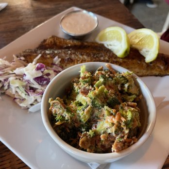 Bear & Bottle - Bacon broccoli salad, walleye and slaw - Pubs Near Me - Madison, Wisconsin Bear & Bottle - Bacon broccoli salad, walleye and slaw - Pubs Near Me - Madison, Wisconsin