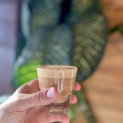 21eleven Coffee House and Event Center - Cortado  An espresso made from two single origin coffees: Yunnan Guiben honey and Mexico Nayarit Gruppo Terruño washed.