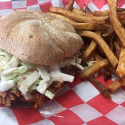 Smashed pork and coleslaw. One of my faves!